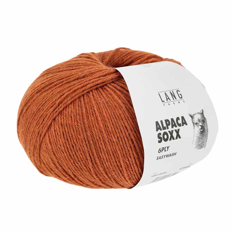 Lang Yarns Alpaca Soxx 6-fach Uni Farbe 0059 orange melange