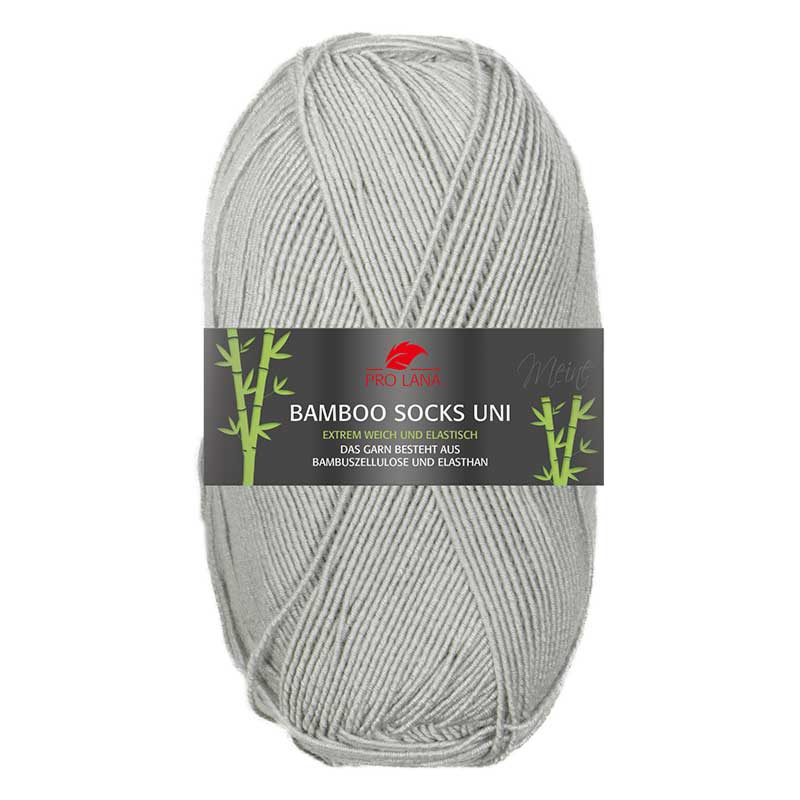 Pro Lana Bamboo Socks uni Farbe 91 siber