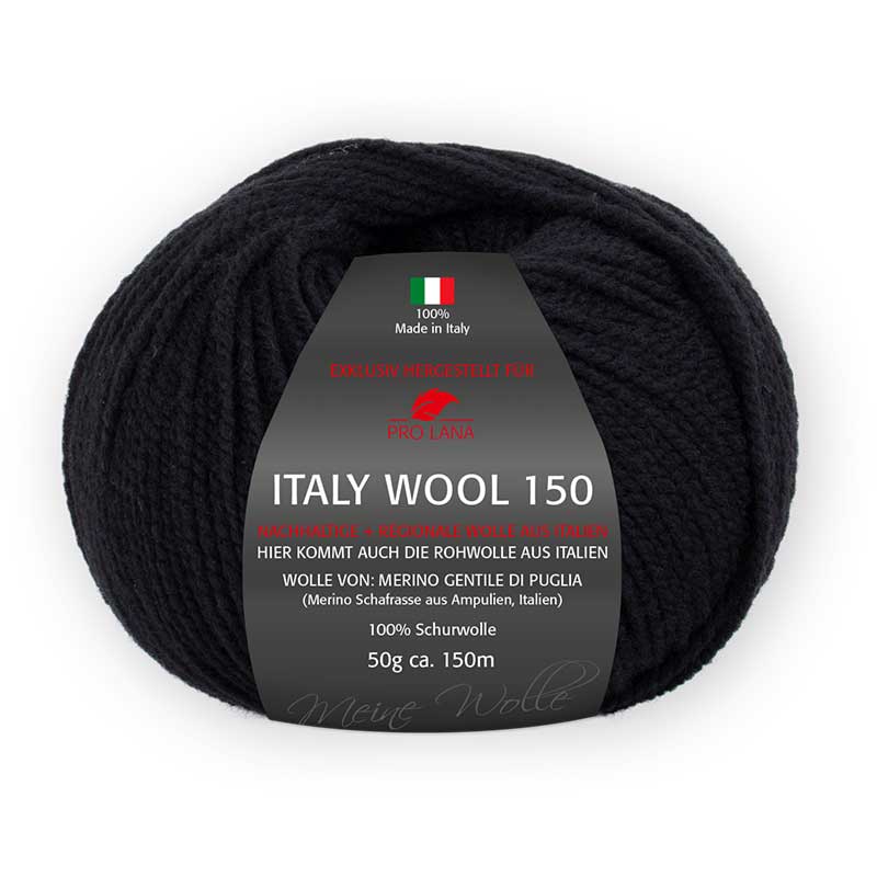 Pro Lana Italy Wool 150 Farbe 199 schwarz