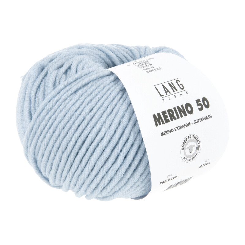 Lang Yarns Merino 50 Farbe 220 babyblau
