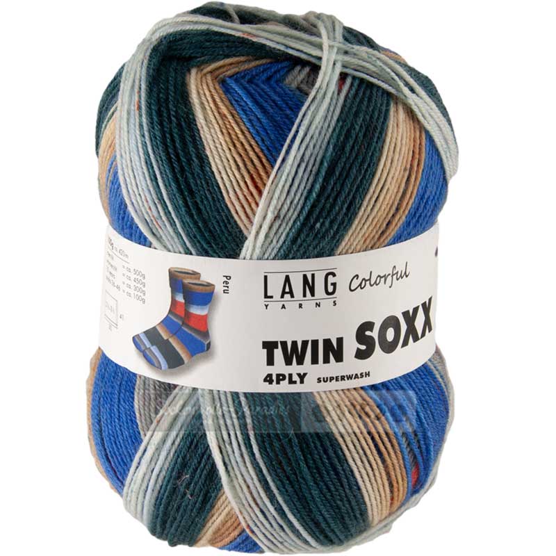 Lang Yarns Twin Soxx Colorful Farbe 315 Peru