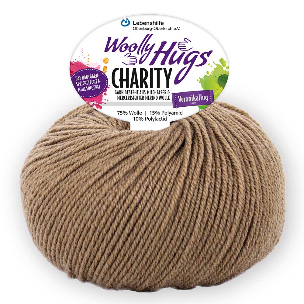 Woolly Hugs Charity  Fb. 08 camel