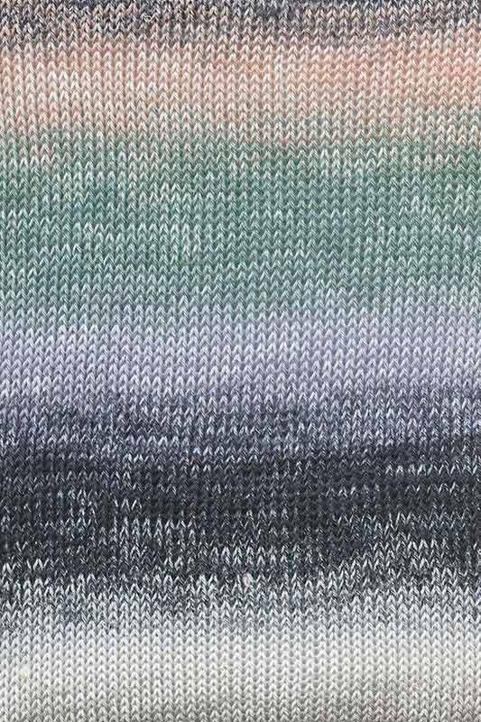 Lang Yarns Quattro Dégradé Farbe 20 schwarz-graugrün-lila