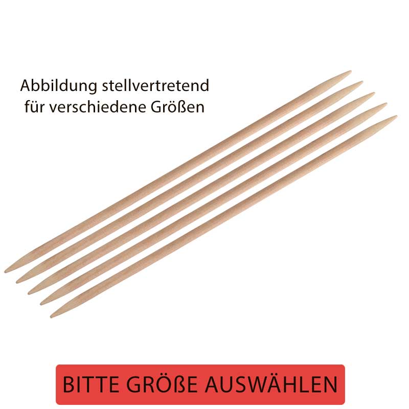 Knit Pro Basix Birke Holznadelspiel 20cm 2,50mm