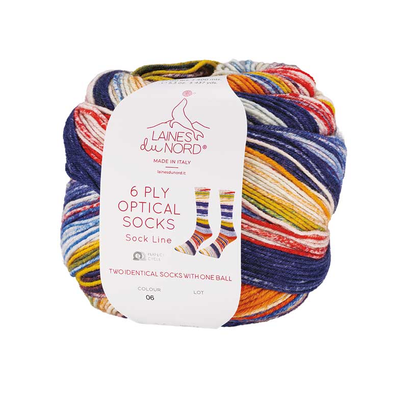 Laines du Nord 6 Ply Optical Socks 6-fach Farbe 06