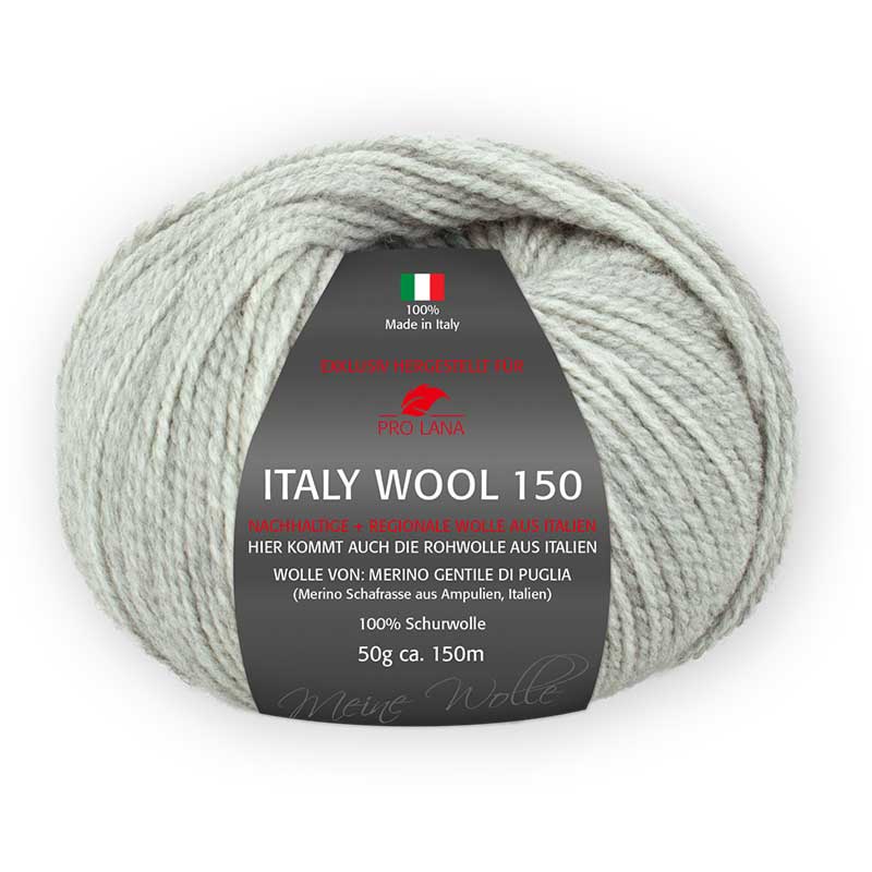 Pro Lana Italy Wool 150 Farbe 191 hellgrau meliert
