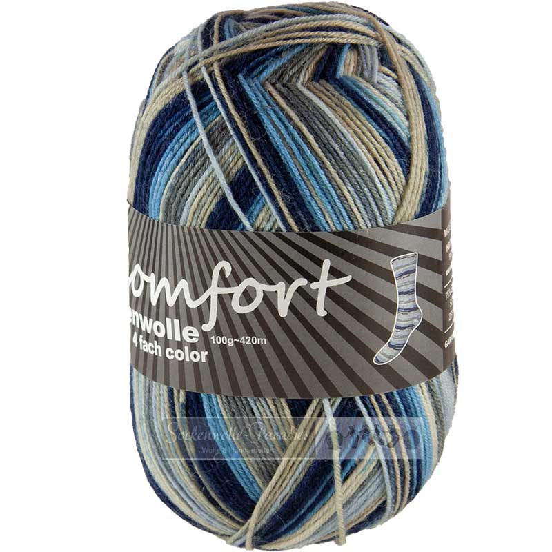 Comfort Sockenwolle Color Eismeer Farbe 10-623