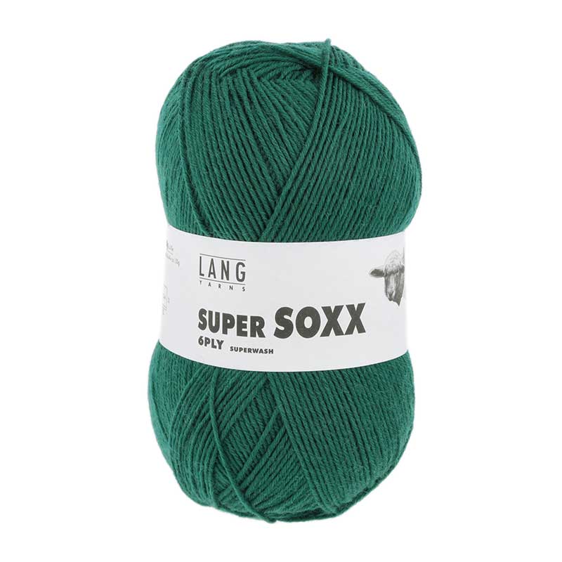 Lang Yarns Supersoxx 6-fach Uni Farbe 0118 grün