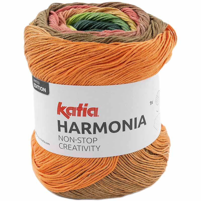 Katia Harmonia Farbe 206 hellorange-hellgruen-hellrosa-hellgelb