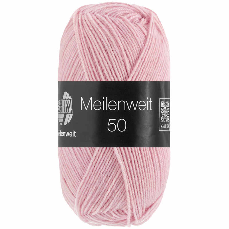 Lana Grossa Meilenweit 50 Uni Farbe 1424Rosé
