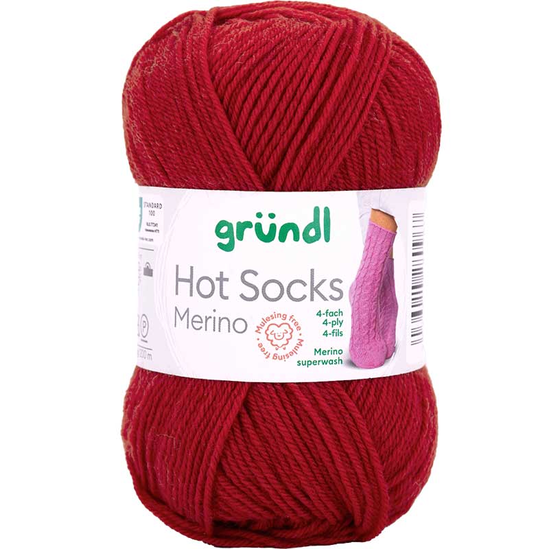 Gruendl Hot Socks Merino Farbe 16 feuerrot