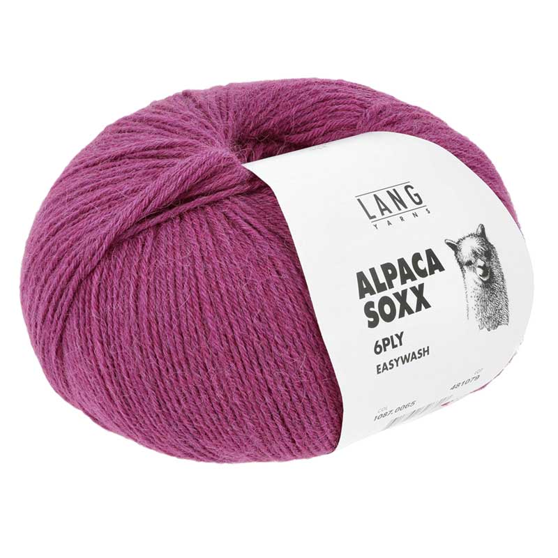 Lang Yarns Alpaca Soxx 6-fach Uni Farbe 0065 pink melange
