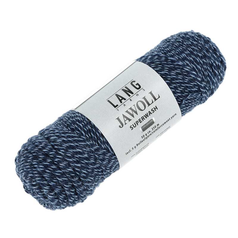 Lang Yarns Jawoll Uni Farbe 0058 jeansblau mouline