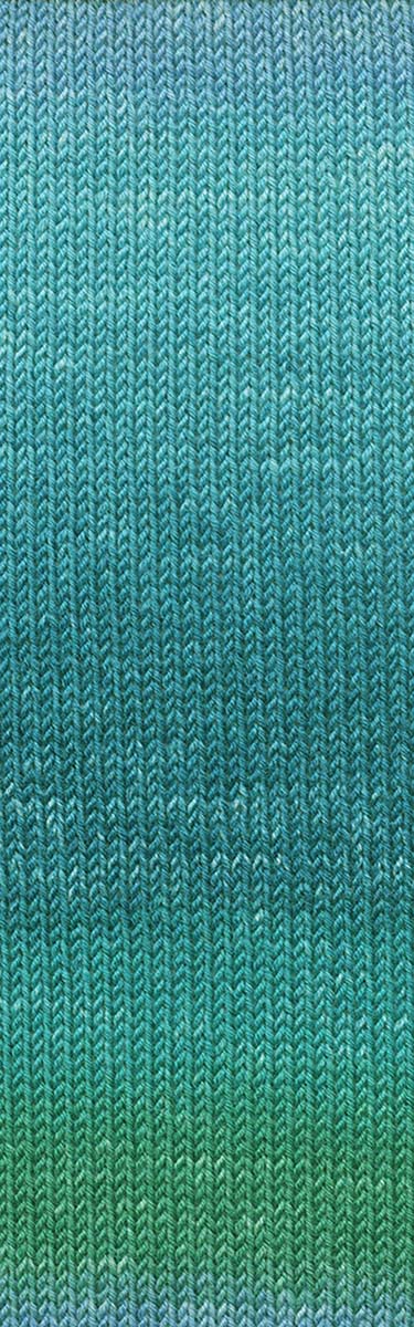 Lang Yarns Merino 120 Dégradé Farbe 0018 petrol-grün-blau