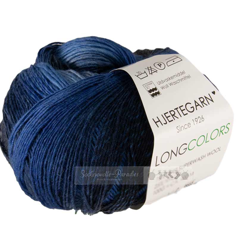 Hjertegarn Long Colors Farbe 02 hellblau-dunkelblau-schwarz