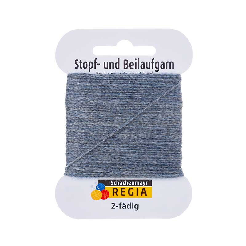 Regia Stopf- u. Beilaufgarn Farbe 1980 grau-blau meliert