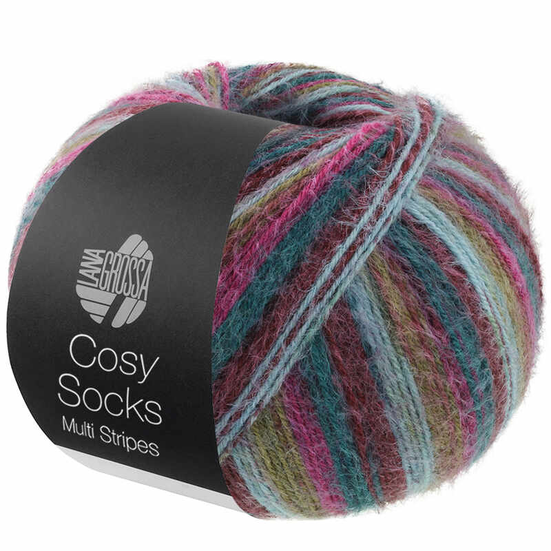 Lana Grossa Cosy Socks Multi Stripes Farbe 158