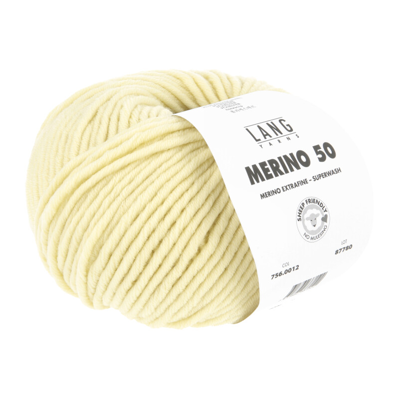 Lang Yarns Merino 50 Farbe 12 babygelb