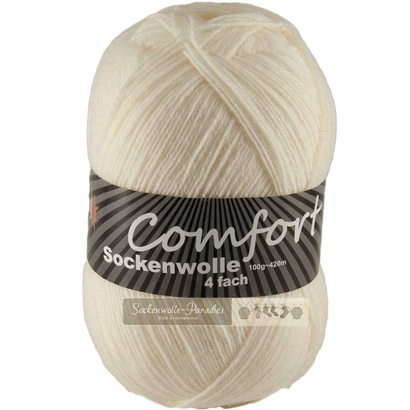 Sockenwolle Comfort Uni 201.191 offwhite
