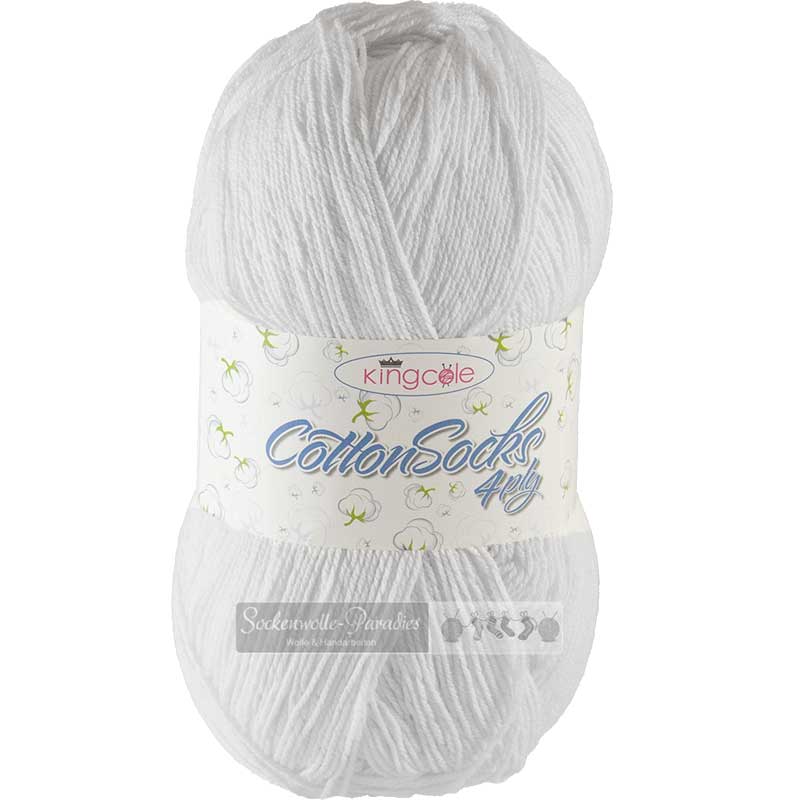 King Cole Cotton Socks - 4760 white