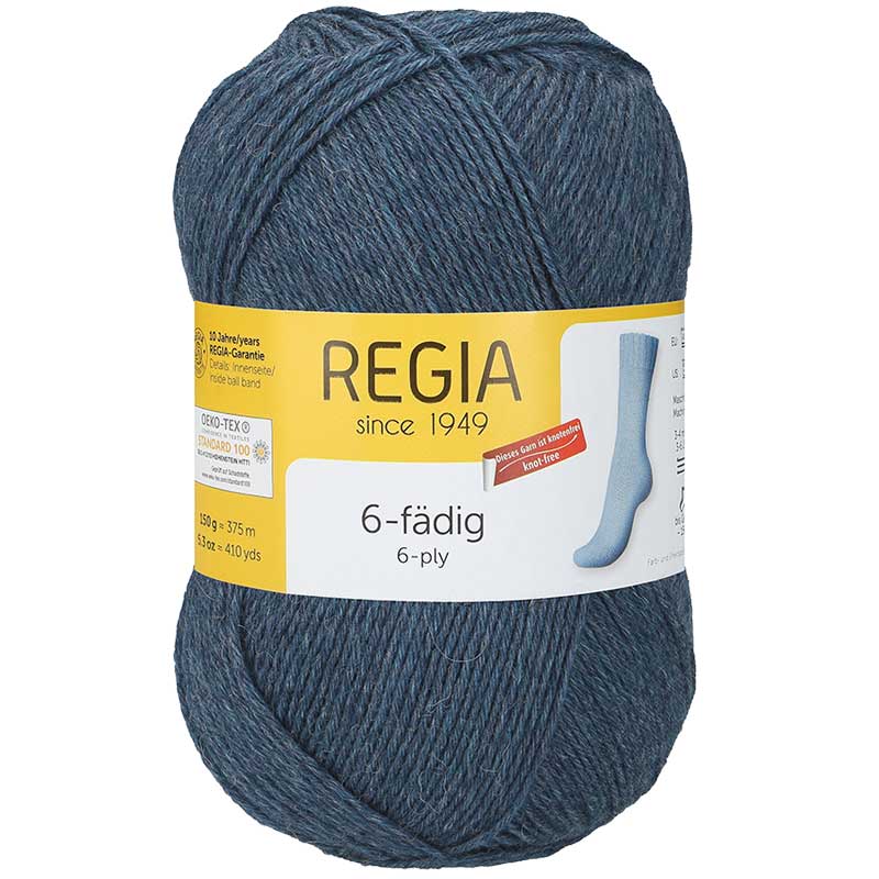 Regia Uni 6fach 150g (Fb.2137 ) jeans meliert