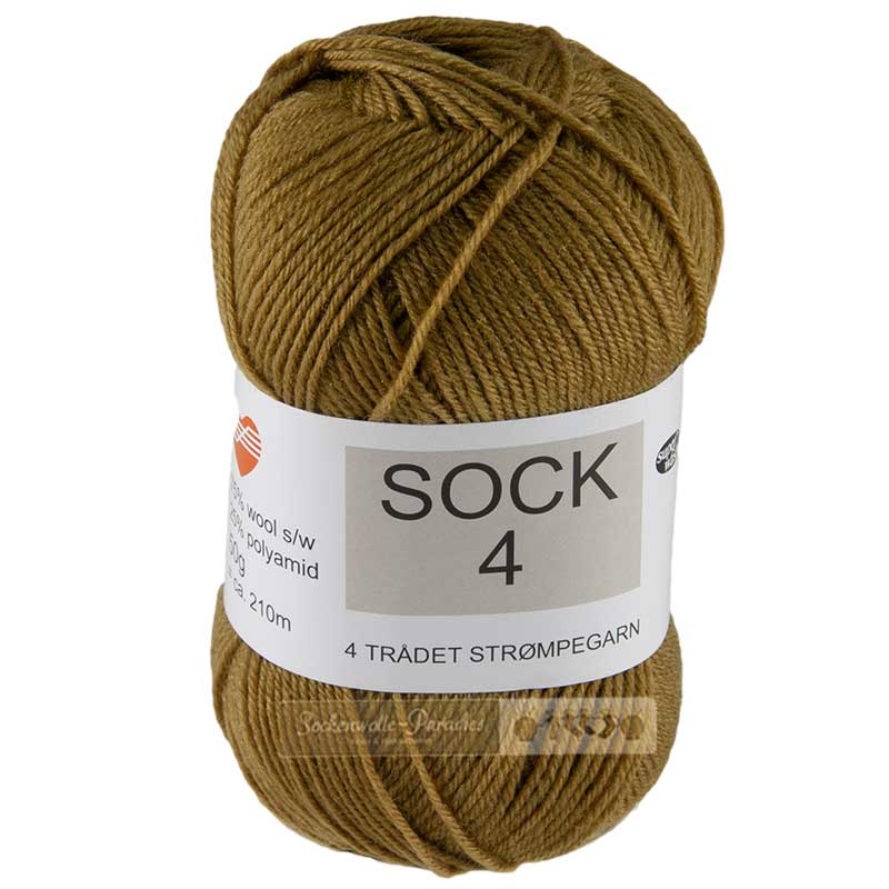 Hjertegarn Sock 4 Farbe 0836 oliv