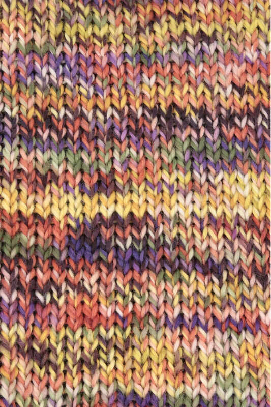 Lang Yarns Twiister Farbe 4 orange-aubergine-mais