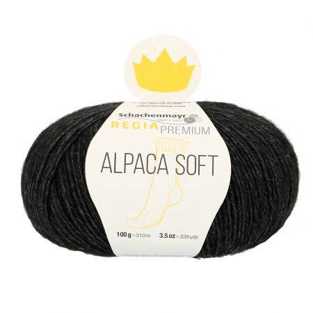 Regia Premium Alpaca Soft schwarz meliert (00099)