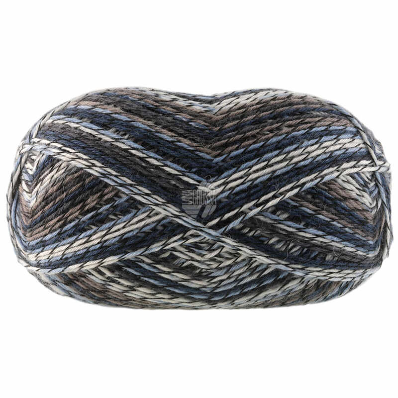 Lana Grossa Meilenweit 6-fach 150 Denim Mix Farbe 9642