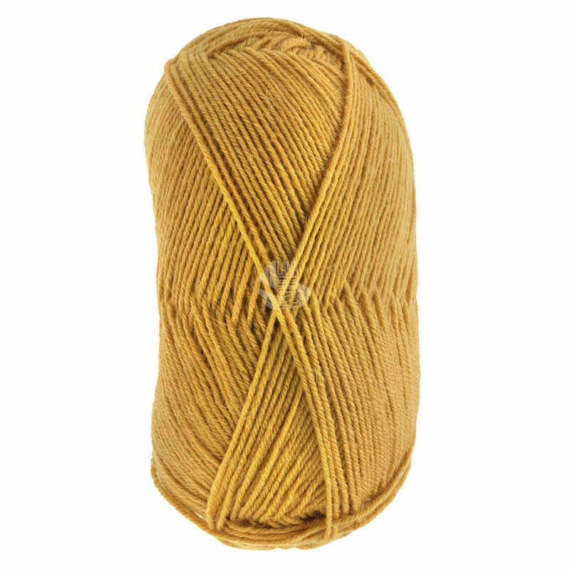 Lana Grossa Meilenweit 50 Uni Farbe 1390 Curry