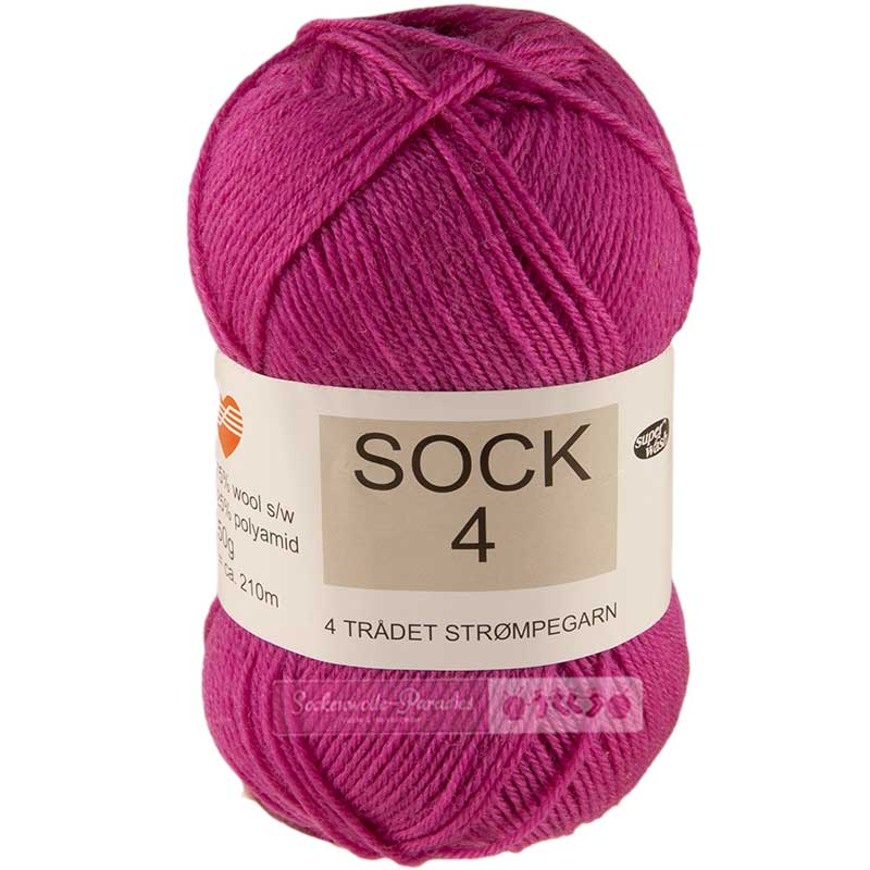 Hjertegarn Sock 4 Farbe 4340 pink