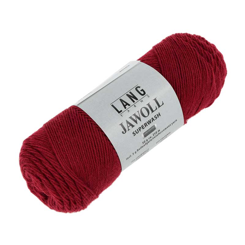 Lang Yarns Jawoll Uni Farbe 0061 burgund