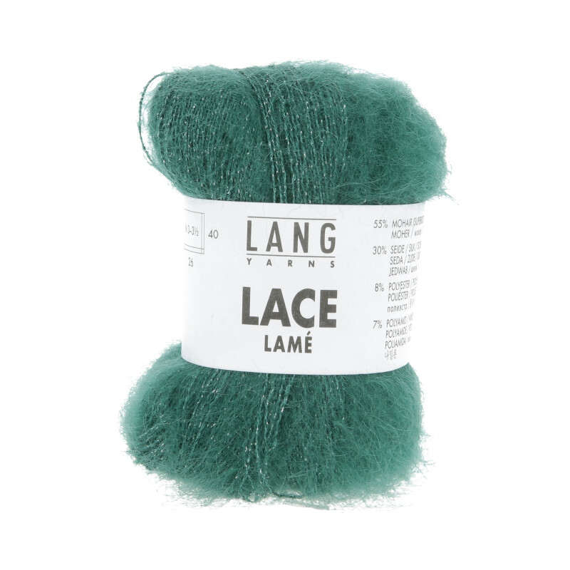 Lang Yarns Lace Lamé Farbe 73 smaragd