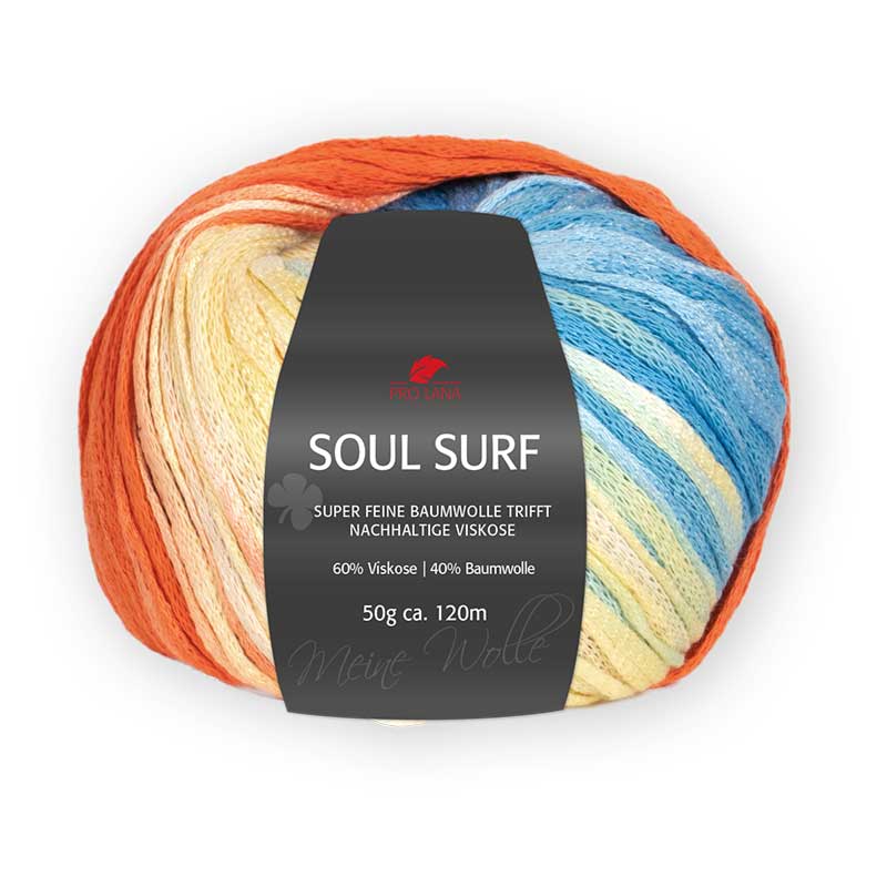 Pro Lana Soul Surf Fb. 80  orange/blau