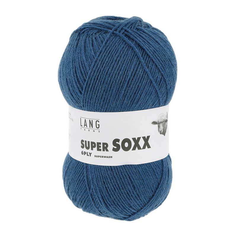 Lang Yarns Supersoxx 6-fach Uni Farbe 0134 jeans