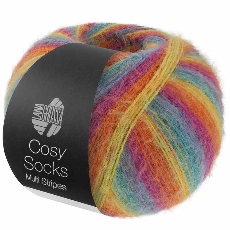 Lana Grossa Cosy Socks Multi Stripes Farbe 151