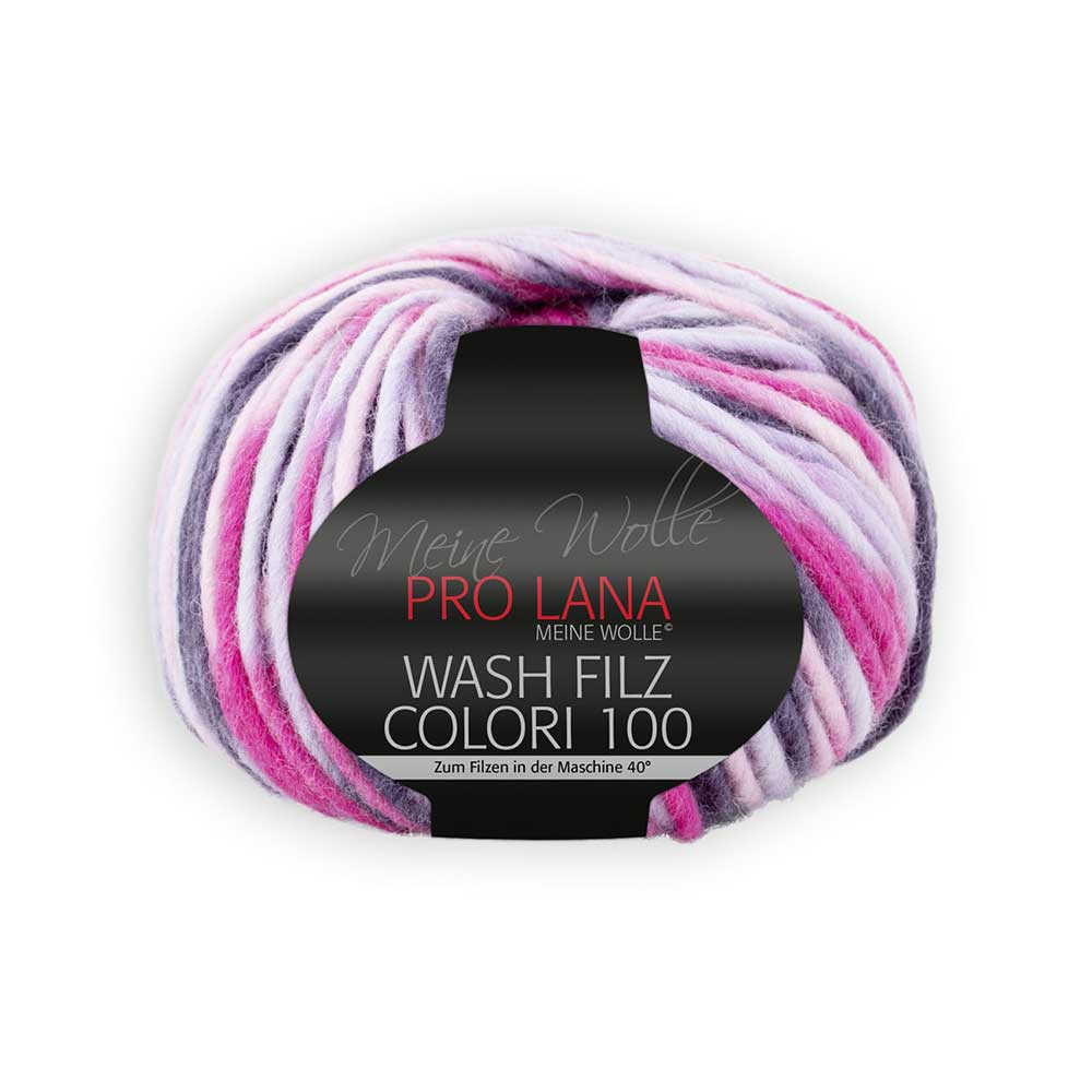 Filzwolle ProLana Wash Filz Colori 100g rosa-pink-flieder Fb. 710