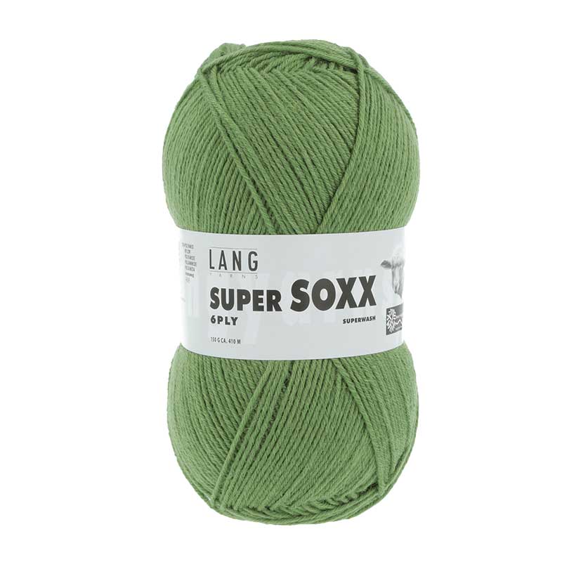 Lang Yarns Supersoxx 6-fach Uni Farbe 0198 olive hell