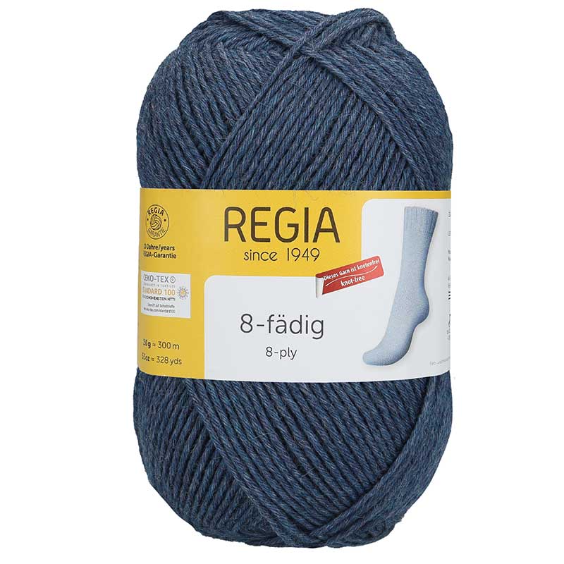 Regia 8-fach Uni jeans meliert 2137