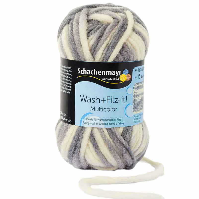 Schachenmayr Wash+Filz-it! Multicolor 245 natur-grau duocolor