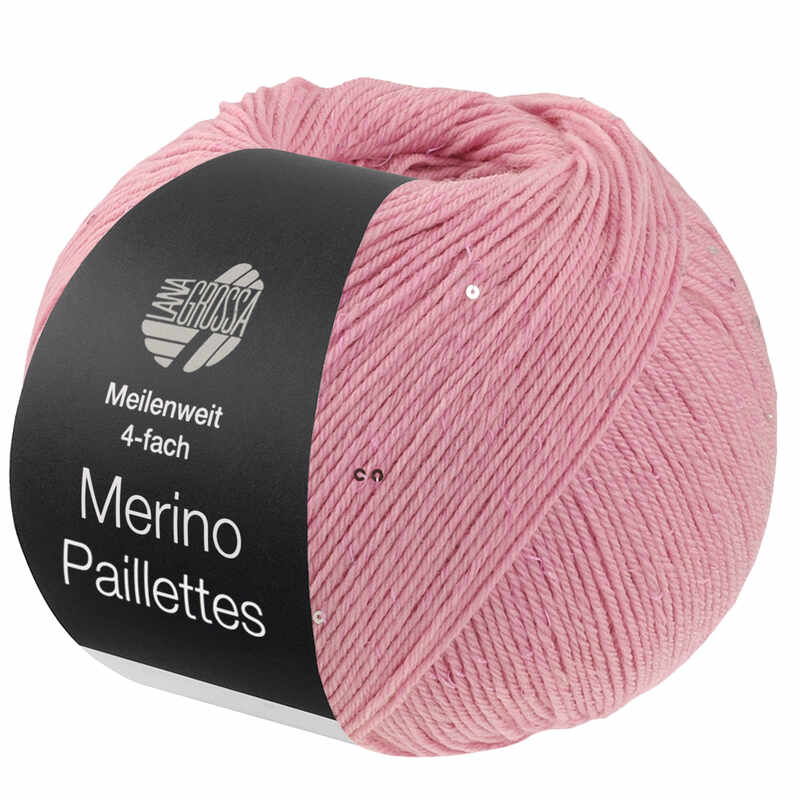 Lana Grossa Meilenweit 100 Merino Paillettes (2301) Rosa