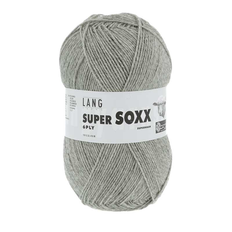 Lang Yarns Supersoxx 6-fach Uni Farbe 0003 grau melange