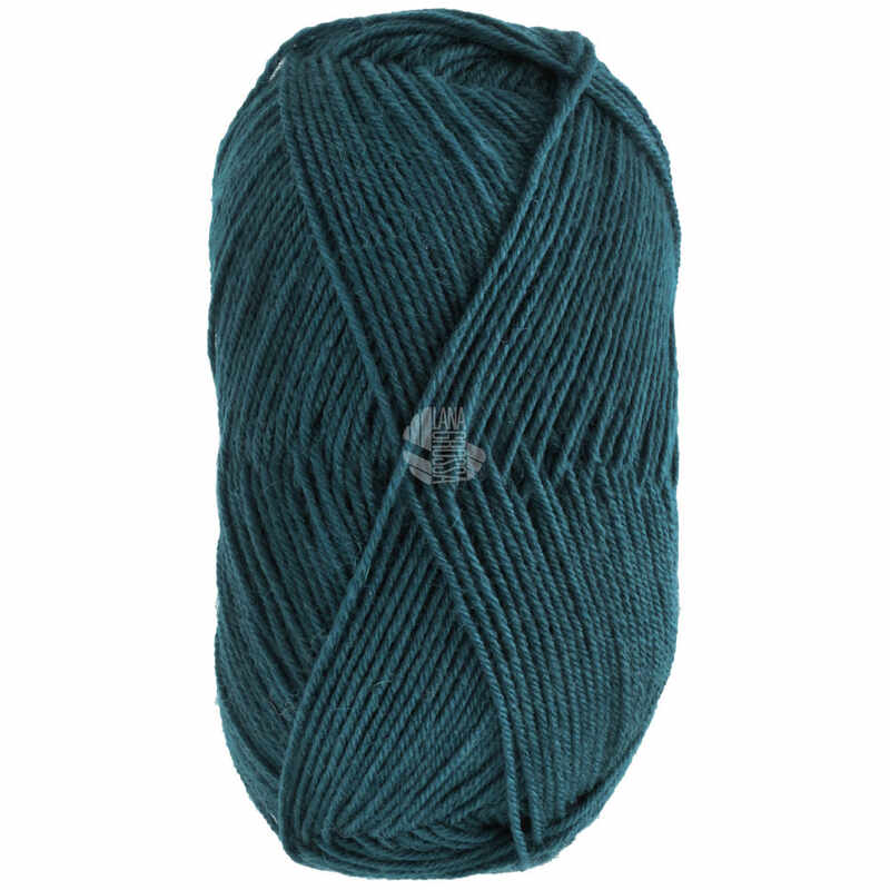 Lana Grossa Meilenweit 50 Uni Farbe 1408 Dunkelpetrol