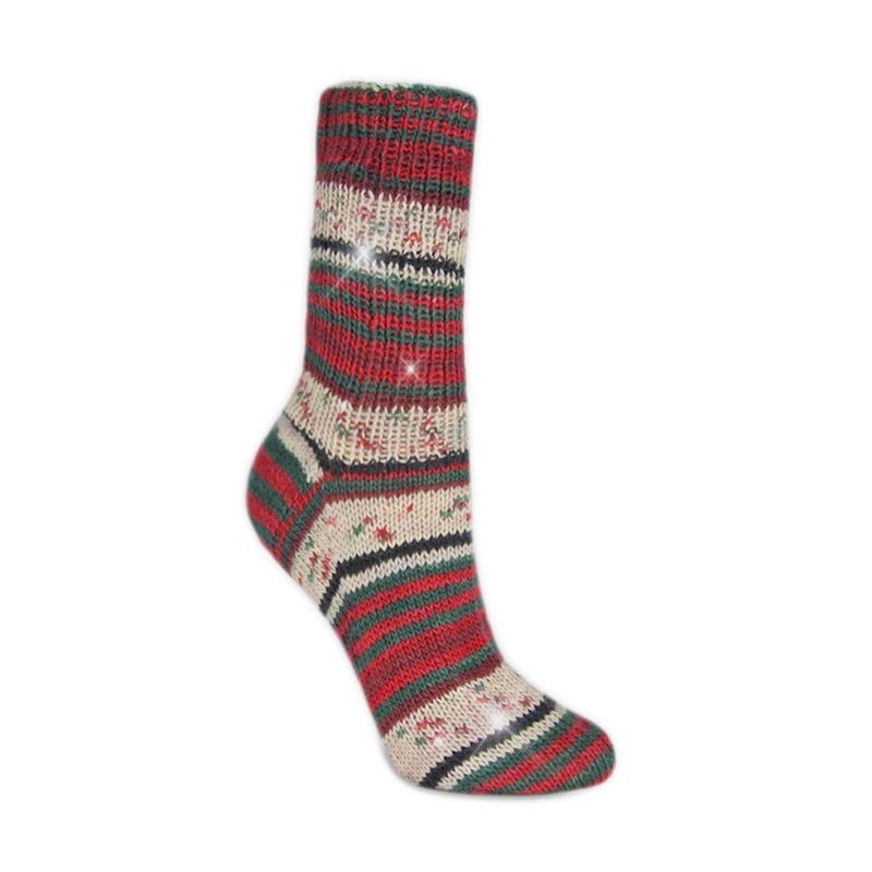 Rellana Flotte Socke Christmas metallic (2802)
