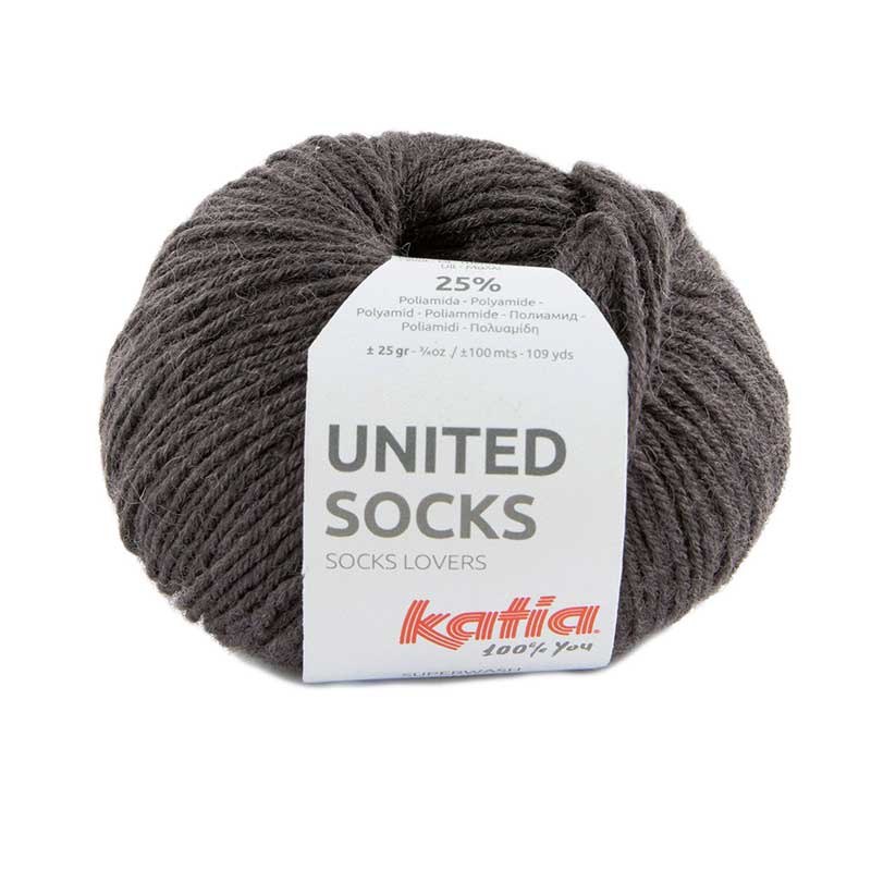 Katia United Socks Farbe 25 dunkelbraun