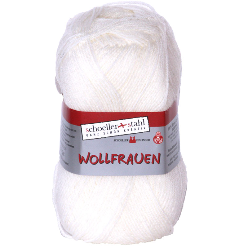 Schoeller+Stahl Wollfrauen Rheumawolle Fb. 01 weiss