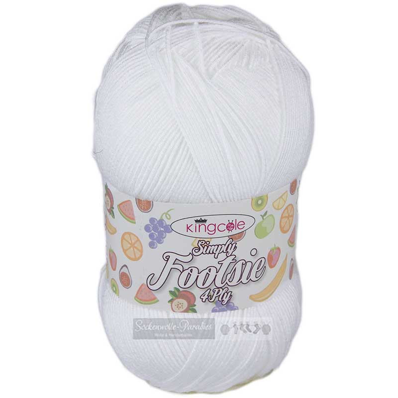 King Cole Simply Footsie 4Ply - 5220 white currant
