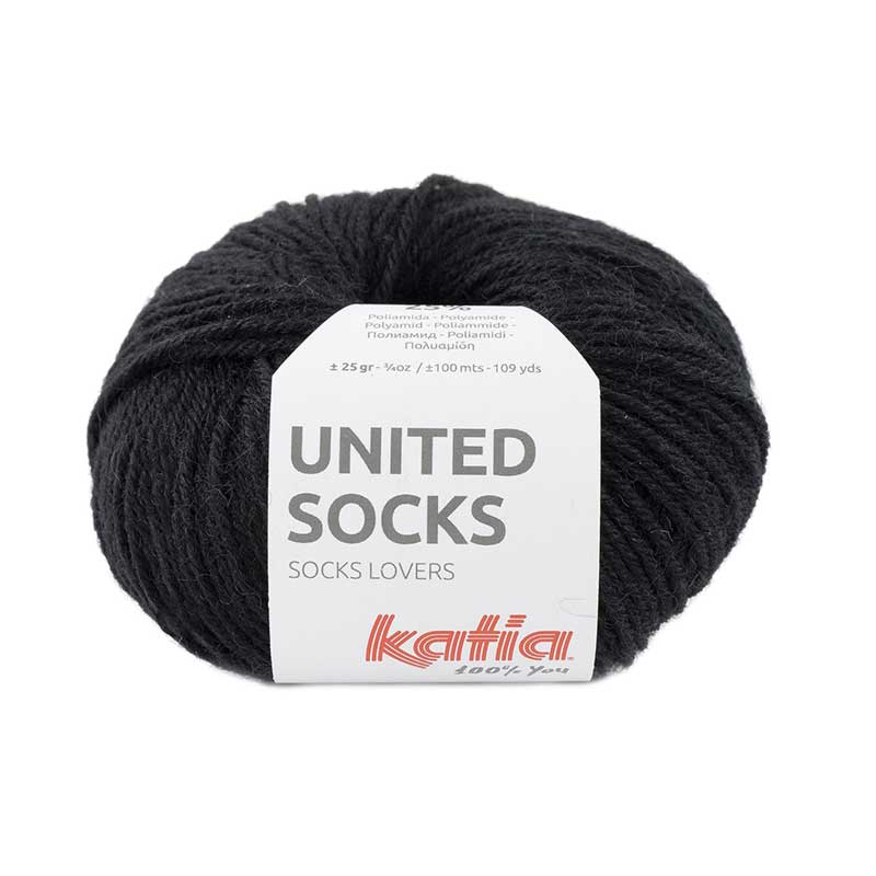 Katia United Socks Farbe 10 schwarz