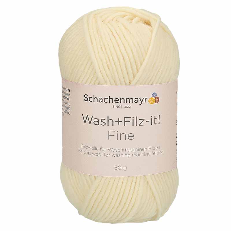 Schachenmayr Wash+Filz-it! Fine Farbe 102 white