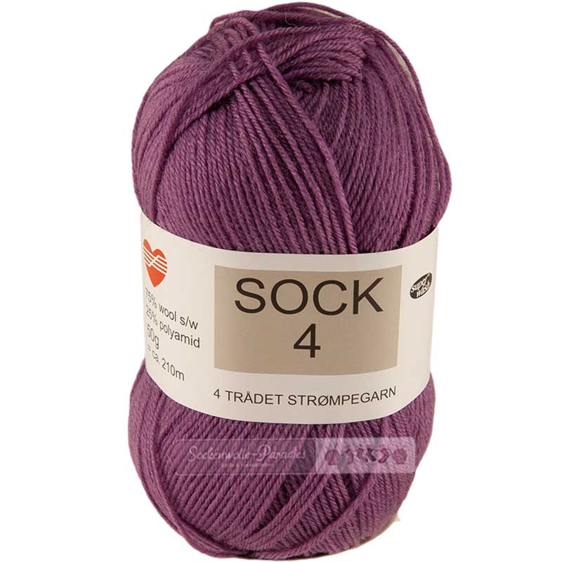 Hjertegarn Sock 4 Farbe 6973 violett